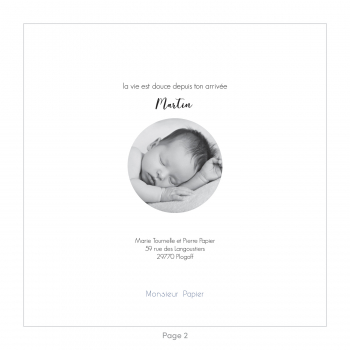 Monsieur Papier - Faire-part naissance Polaire