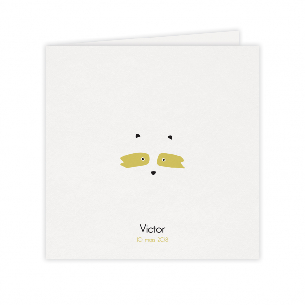 Monsieur Papier - Faire-part naissance Raton laveur 1
