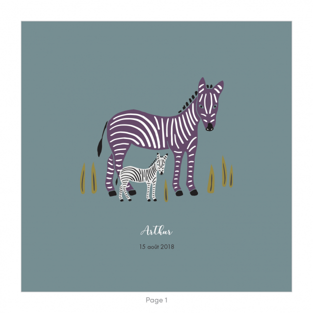 Monsieur Papier - Faire-part naissance Zèbres 2