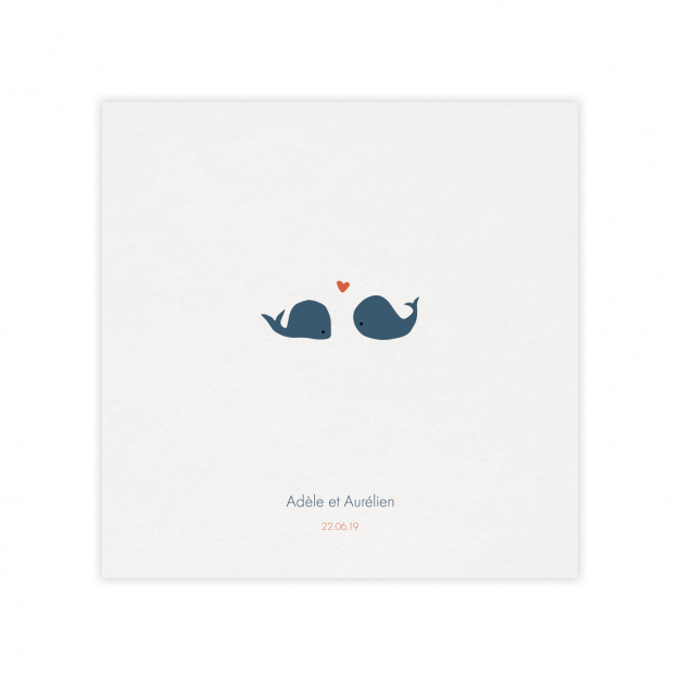 Monsieur Papier - Faire-part mariage Baleines