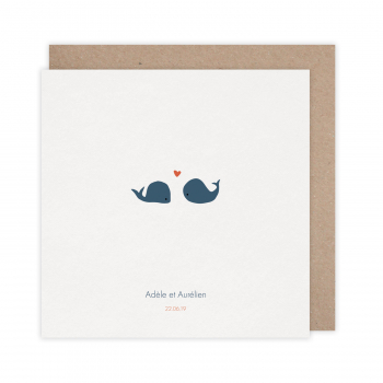 Monsieur Papier - Faire-part mariage Baleines