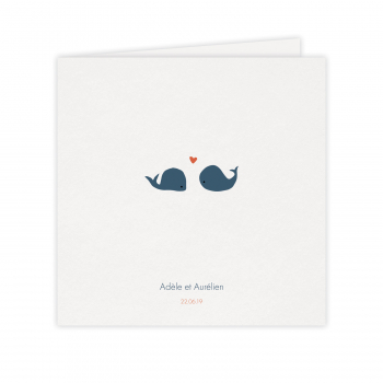 Monsieur Papier - Faire-part mariage Baleines