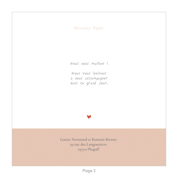 Monsieur Papier - Faire-part mariage Birds in love
