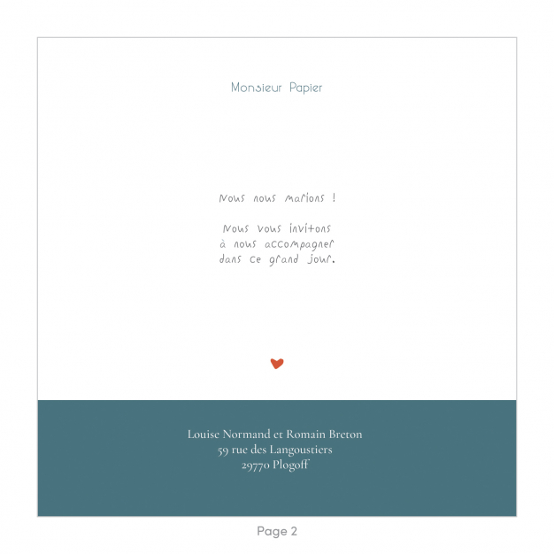 Monsieur Papier - Faire-part mariage Birds in love