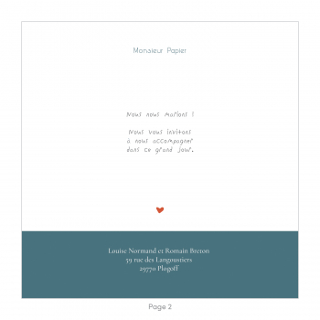 Monsieur Papier - Faire-part mariage Birds in love