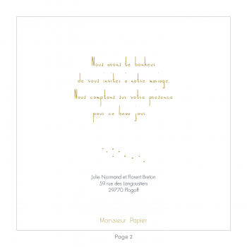 Monsieur Papier - Wedding invitation Chardon maritime