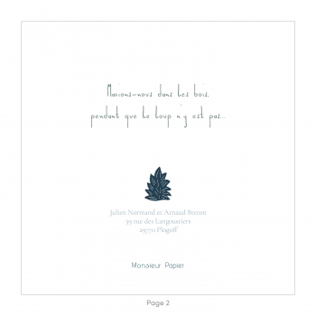 Monsieur Papier - Faire-part mariage Dans les bois 1
