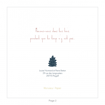 Monsieur Papier - Faire-part mariage Dans les bois 1