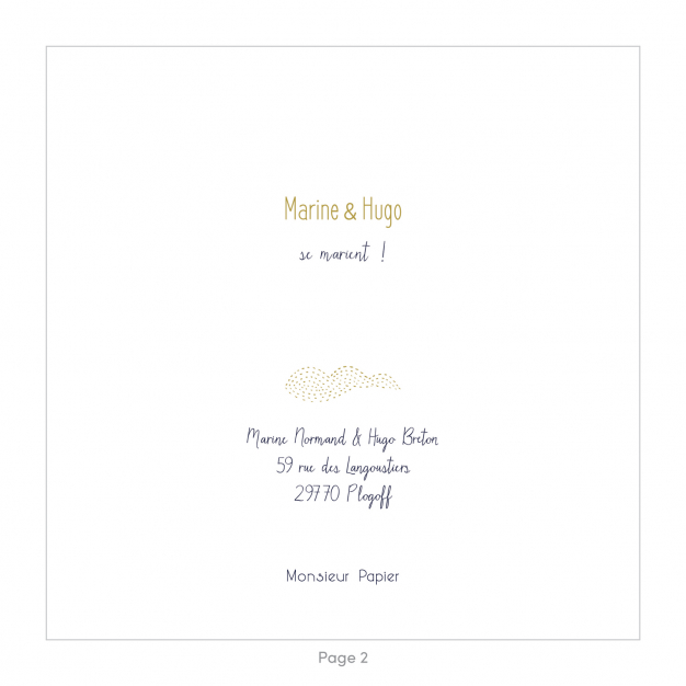Monsieur Papier - Wedding invitation Grue
