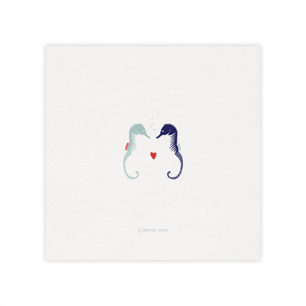 Monsieur Papier - Wedding invitation Hippocampes