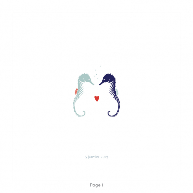 Monsieur Papier - Wedding invitation Hippocampes