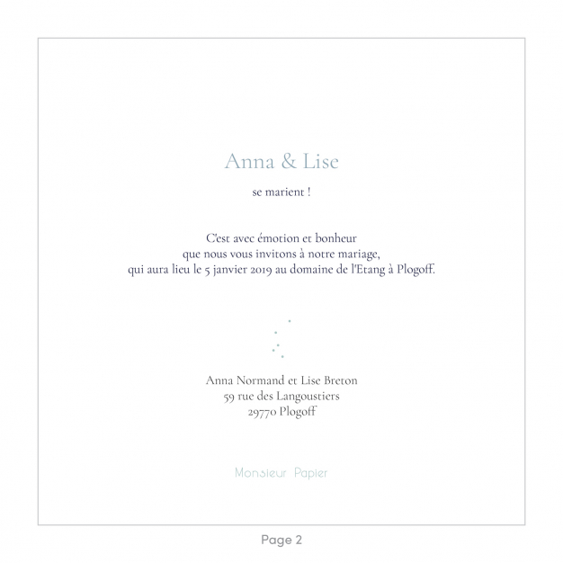 Monsieur Papier - Wedding invitation Hippocampes