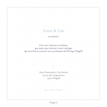 Monsieur Papier - Wedding invitation Hippocampes