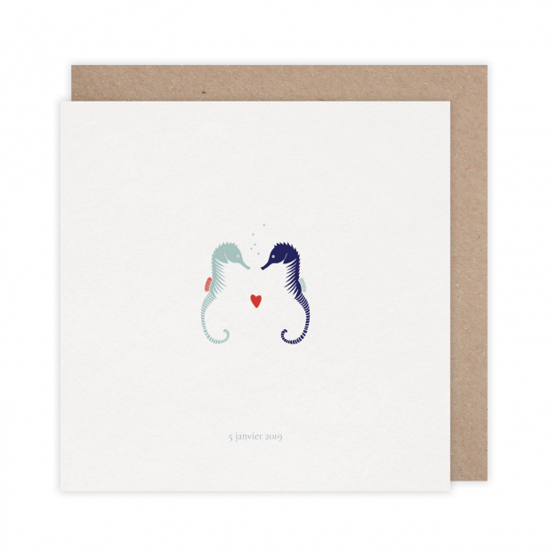 Monsieur Papier - Wedding invitation Hippocampes