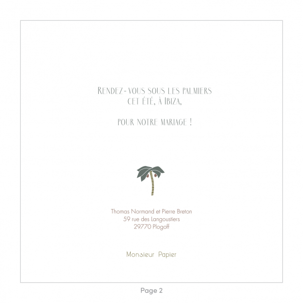 Monsieur Papier - Faire-part mariage Ibiza