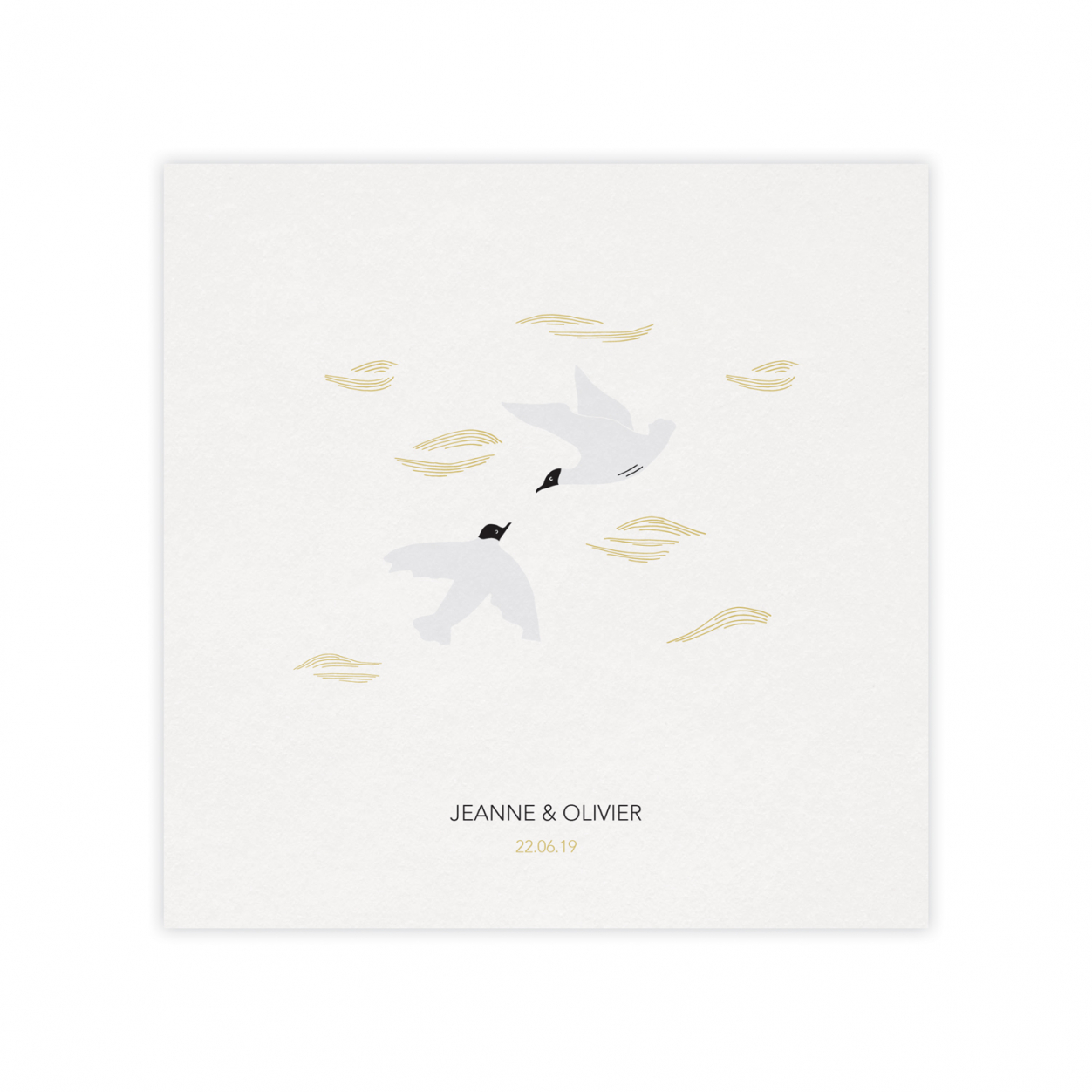 Monsieur Papier - Wedding invitation Mouettes rieuses