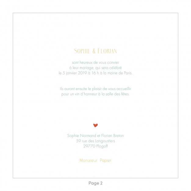 Monsieur Papier - Wedding invitation Paris