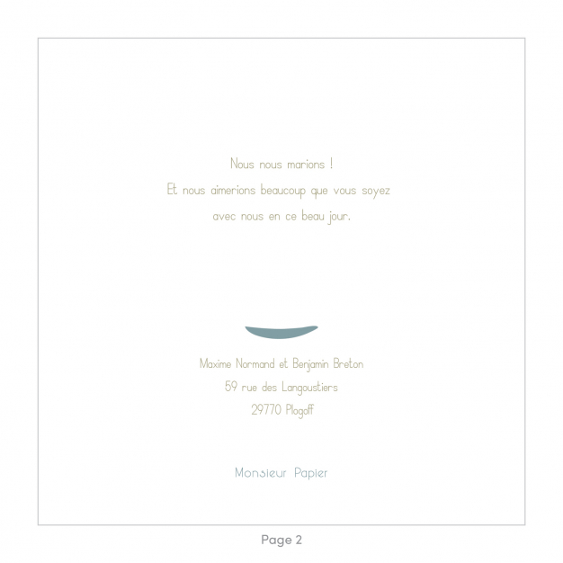 Monsieur Papier - Wedding invitation Régate