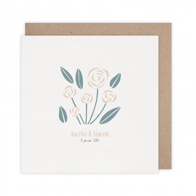 Monsieur Papier - Wedding invitation Rose