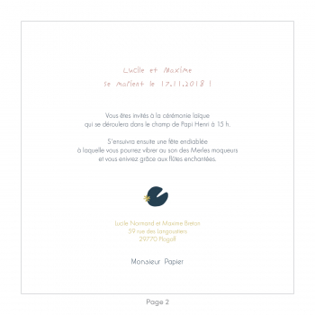 Monsieur Papier - Wedding invitation Waterlili