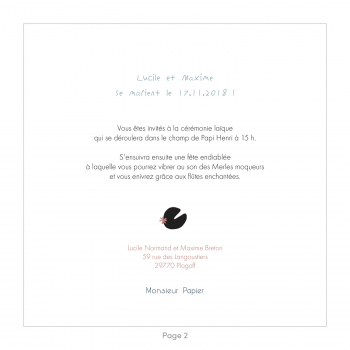 Monsieur Papier - Wedding invitation Waterlili