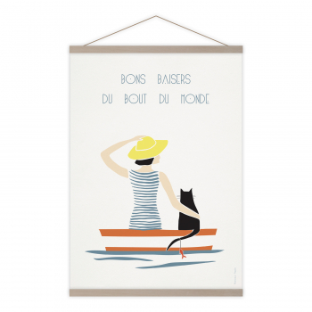 Monsieur Papier - Affiche Bons baisers barque