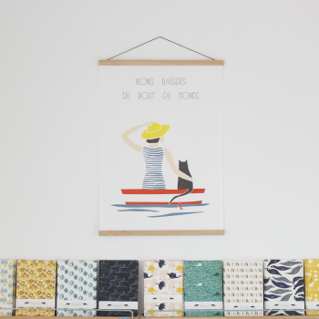 Monsieur Papier - Affiche Bons baisers barque