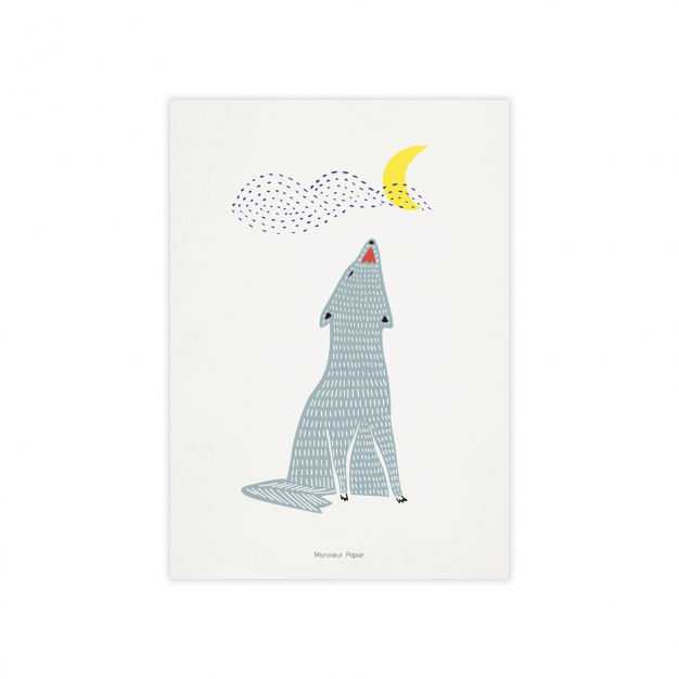 Monsieur Papier - Poster Chant du loup