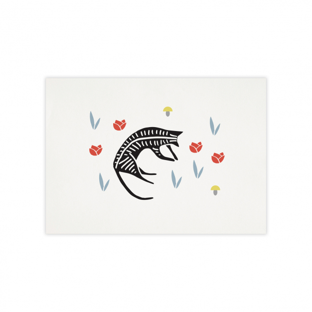 Monsieur Papier - Poster Chat fleur