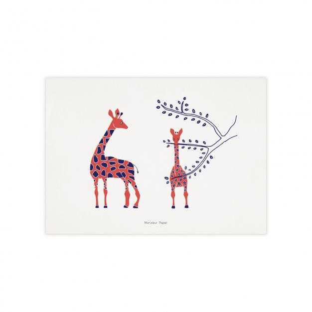 Monsieur Papier - Poster Girafes
