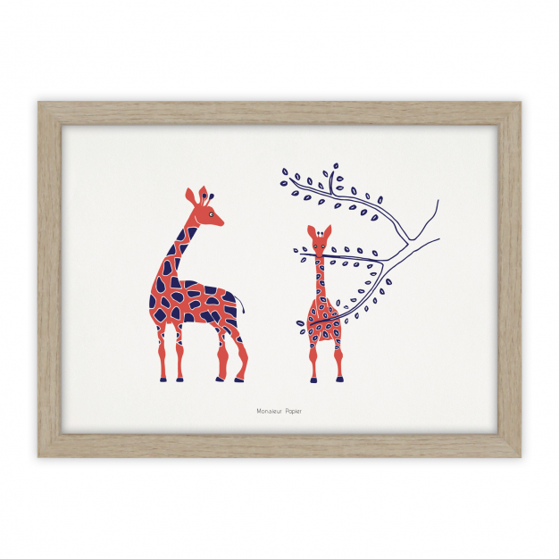 Monsieur Papier - Poster Girafes