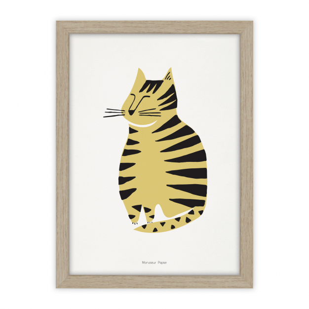 Monsieur Papier - Poster Gros chat