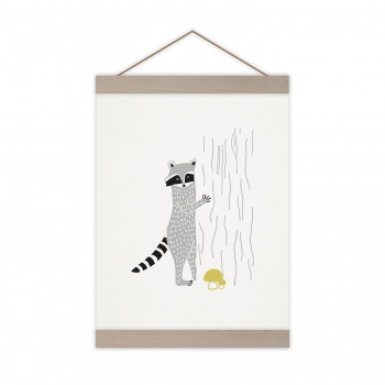 Monsieur Papier - Poster Raton laveur