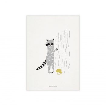 Monsieur Papier - Poster Raton laveur