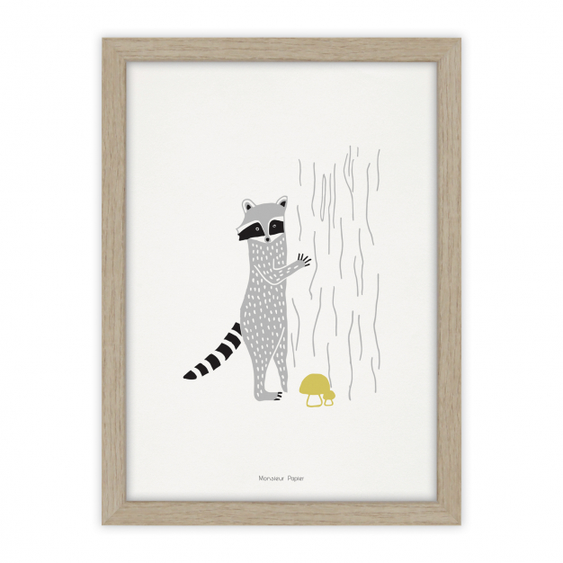 Monsieur Papier - Poster Raton laveur