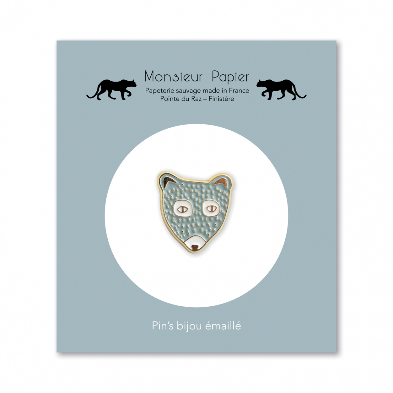 Monsieur Papier - Enamel pin Ours