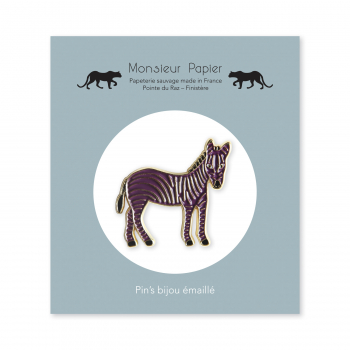 Monsieur Papier - Enamel pin Zèbre