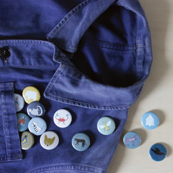 Monsieur Papier - Badge Crabe 2