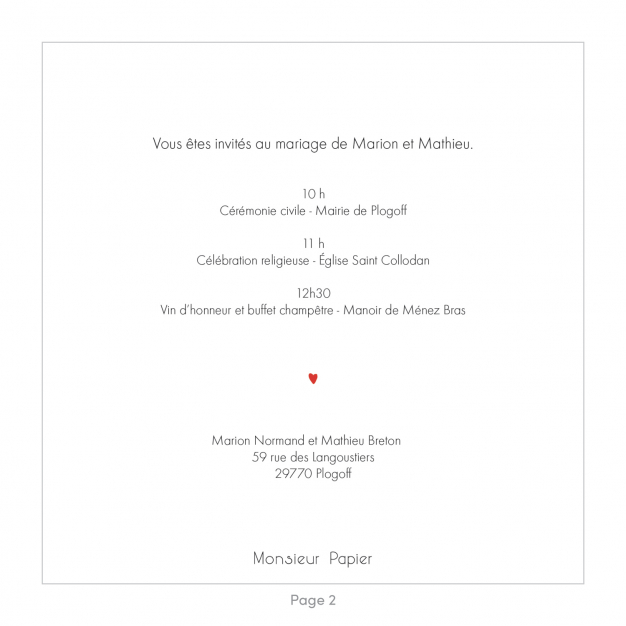 Monsieur Papier - Wedding invitation Curs