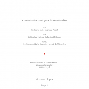 Monsieur Papier - Wedding invitation Curs
