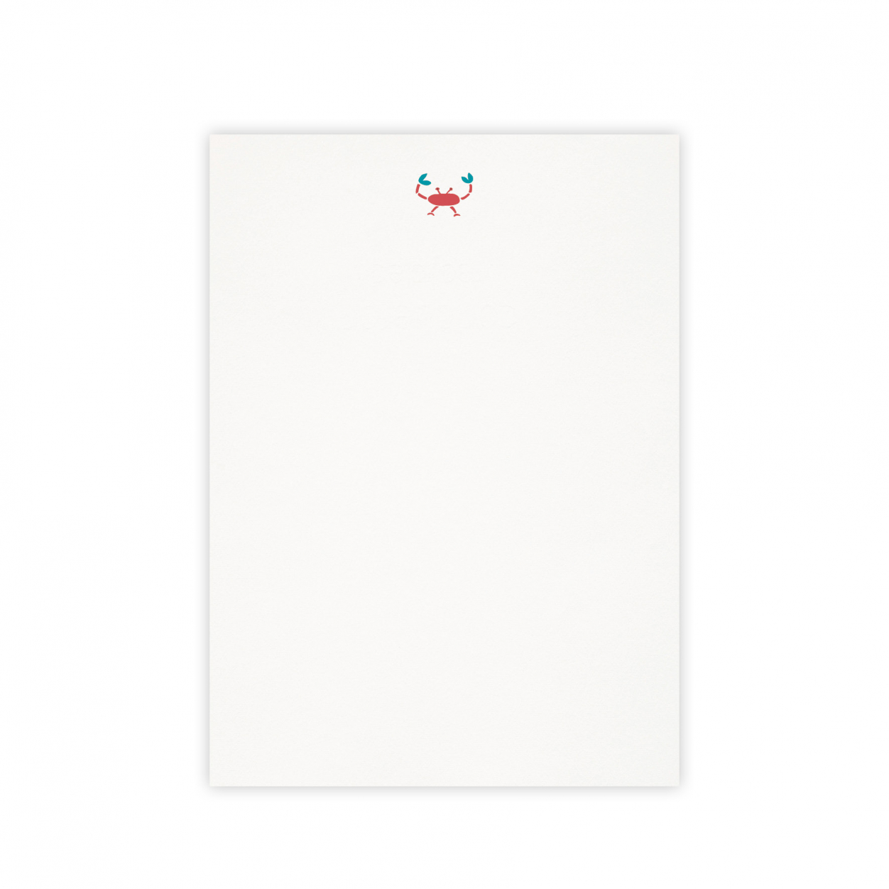 Monsieur Papier - 20 feuillets Crabe