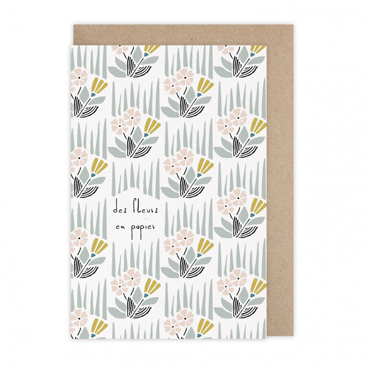 Monsieur Papier - Card Des fleurs en papier