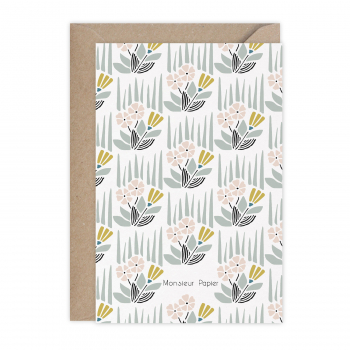 Monsieur Papier - Card Des fleurs en papier
