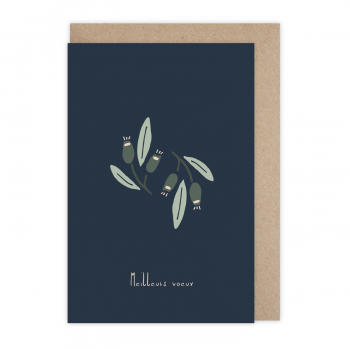Carte - Meilleurs vœux fleuris