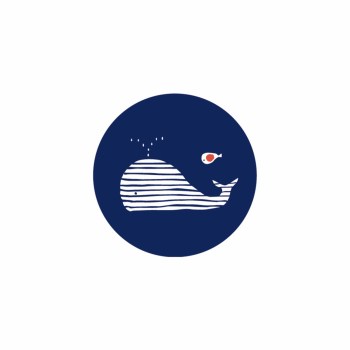 Monsieur Papier - Magnet Baleine rayée