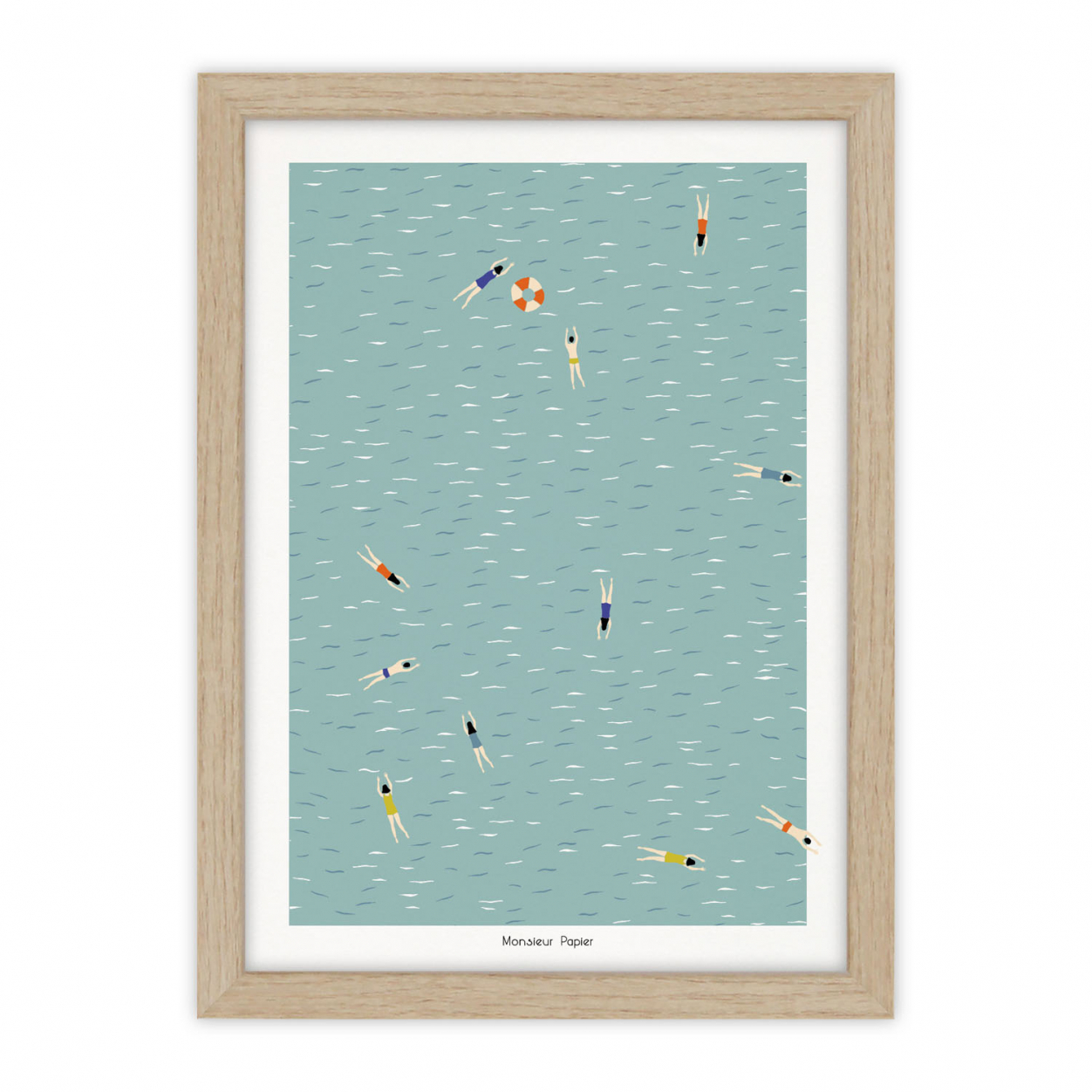 Monsieur Papier - Poster Nageurs