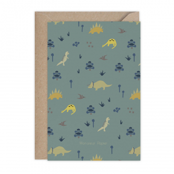 Monsieur Papier - Carte Funny Birthday Dino