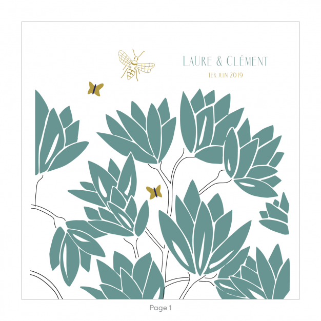 Monsieur Papier - Wedding invitation Rhododendron