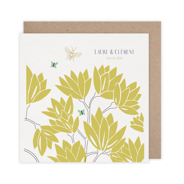 Monsieur Papier - Wedding invitation Rhododendron