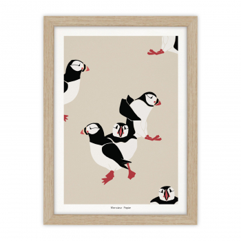 Monsieur Papier - Poster Macareux (colonie)